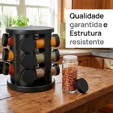 Condimento GiratorioPorta 6 Potes Vidrio