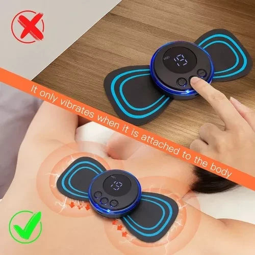 MINI MASAJEADOR ELÉCTRICO PARCHE 8 MODOS