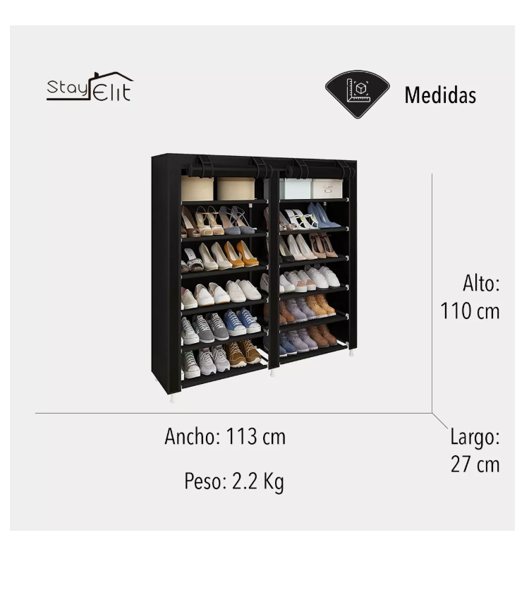 Zapatera Stay Elit SHOE-3 Con Forro Orga